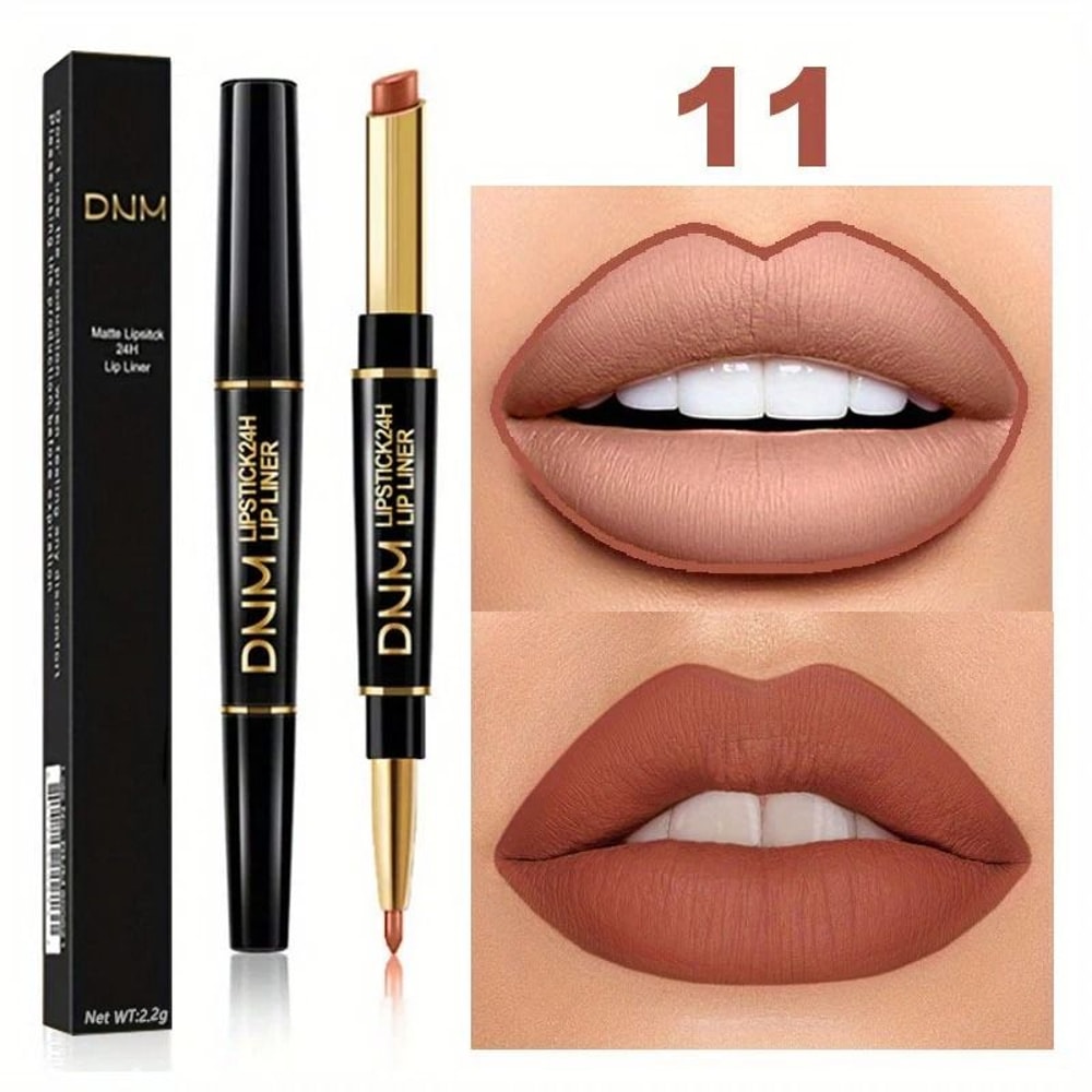 Double Ended Lipstick And Lip Liner Waterproof Long Lasting 15