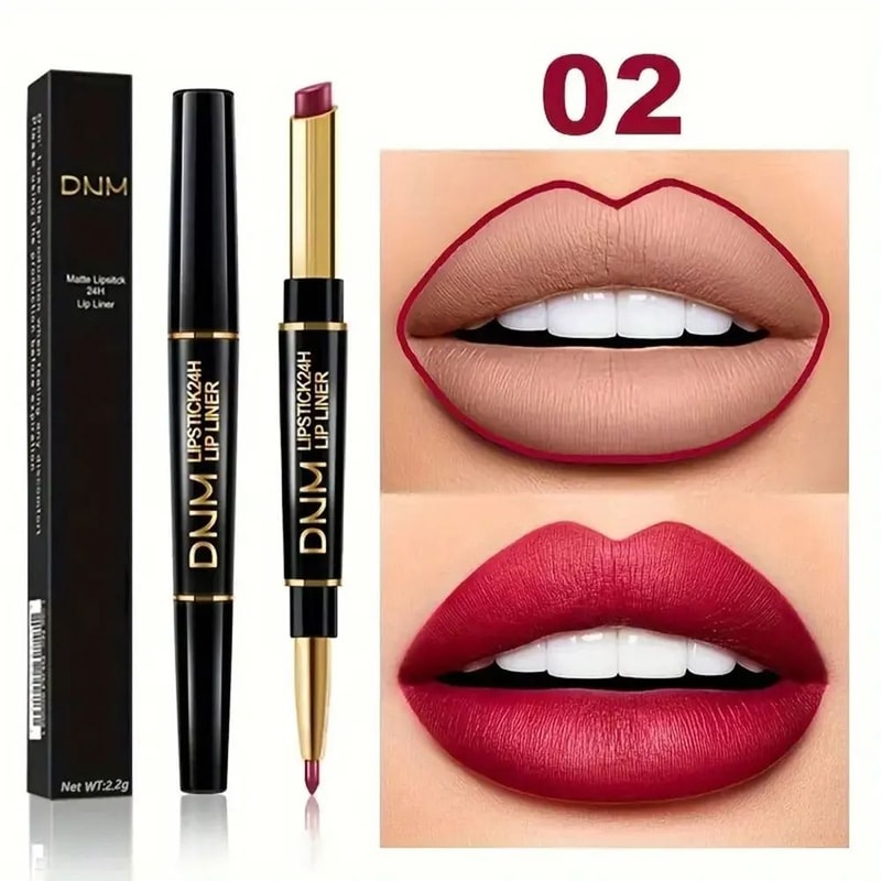 Double Ended Lipstick And Lip Liner Waterproof Long Lasting 17