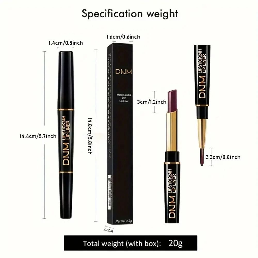 Double Ended Lipstick And Lip Liner Waterproof Long Lasting 2