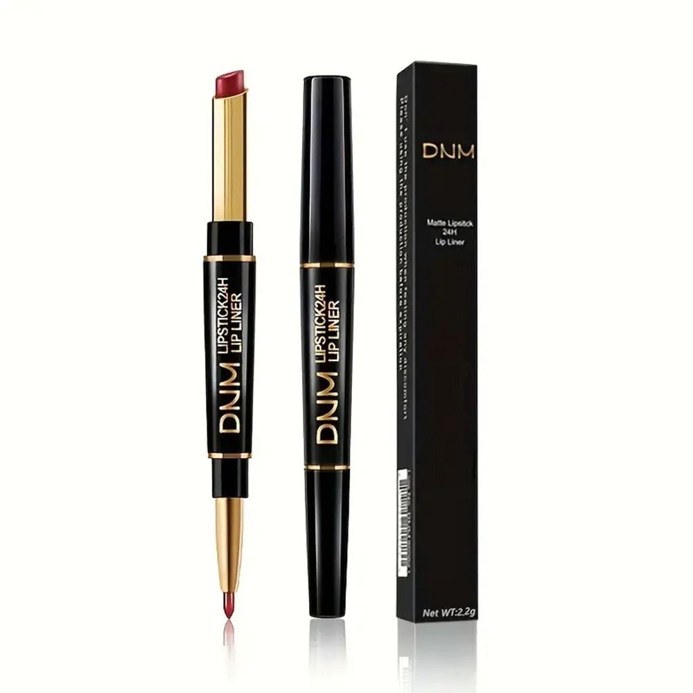 Double Ended Lipstick And Lip Liner Waterproof Long Lasting 3