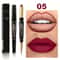 Double Ended Lipstick And Lip Liner Waterproof Long Lasting 6