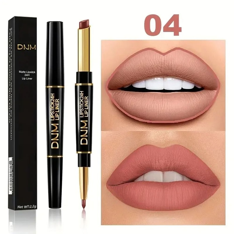 Double Ended Lipstick And Lip Liner Waterproof Long Lasting 7
