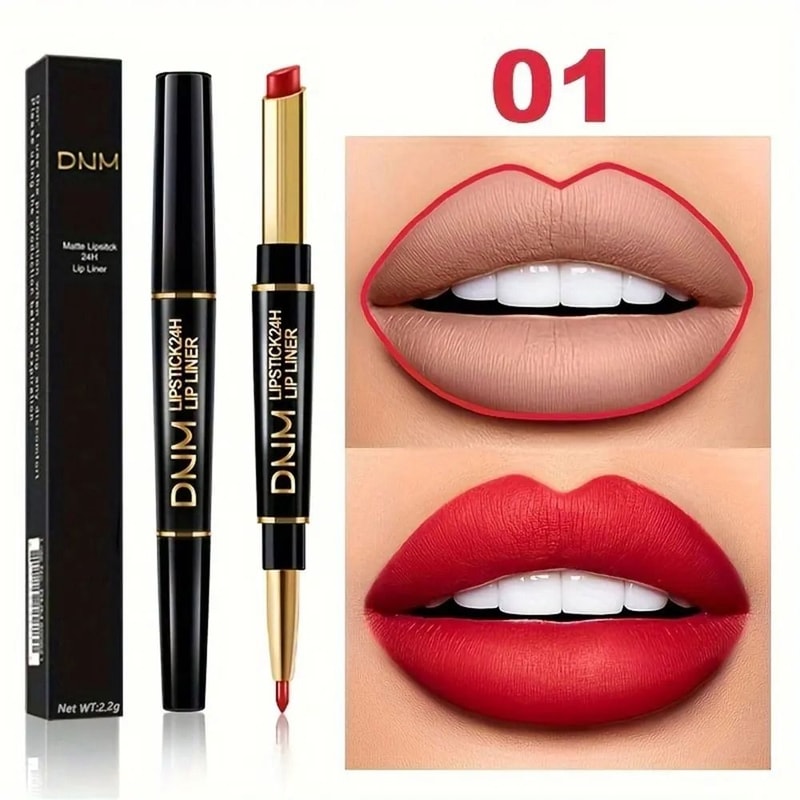 Double Ended Lipstick And Lip Liner Waterproof Long Lasting 8