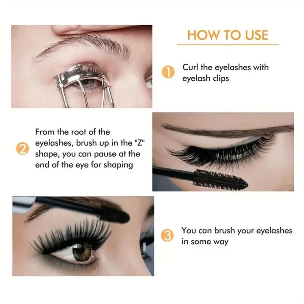 4D Waterproof Mascara Thick Long Curling Smudge Proof 3