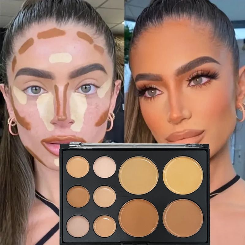 10 Color Concealer Palette Full Coverage Matte Cream 0