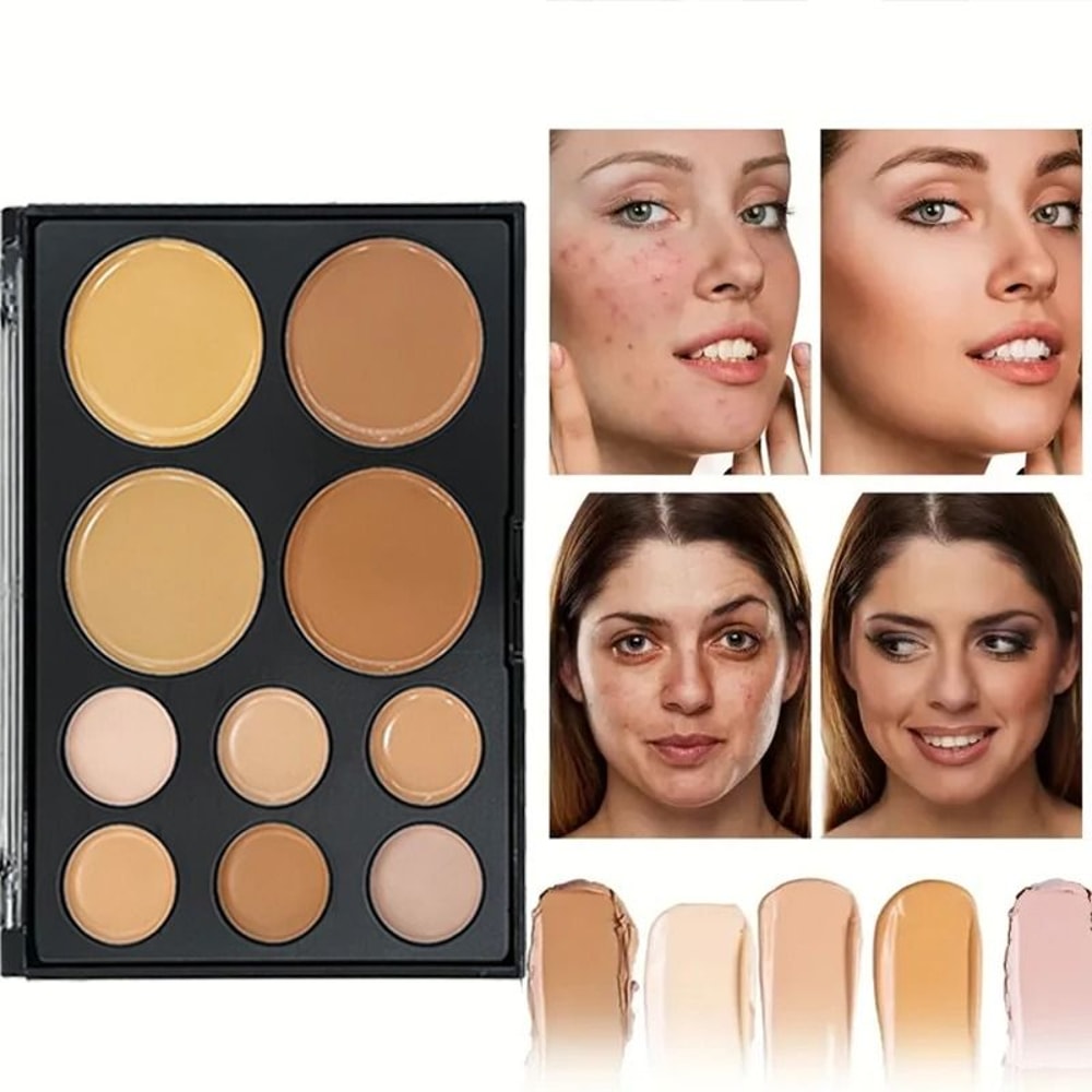 10 Color Concealer Palette Full Coverage Matte Cream 3