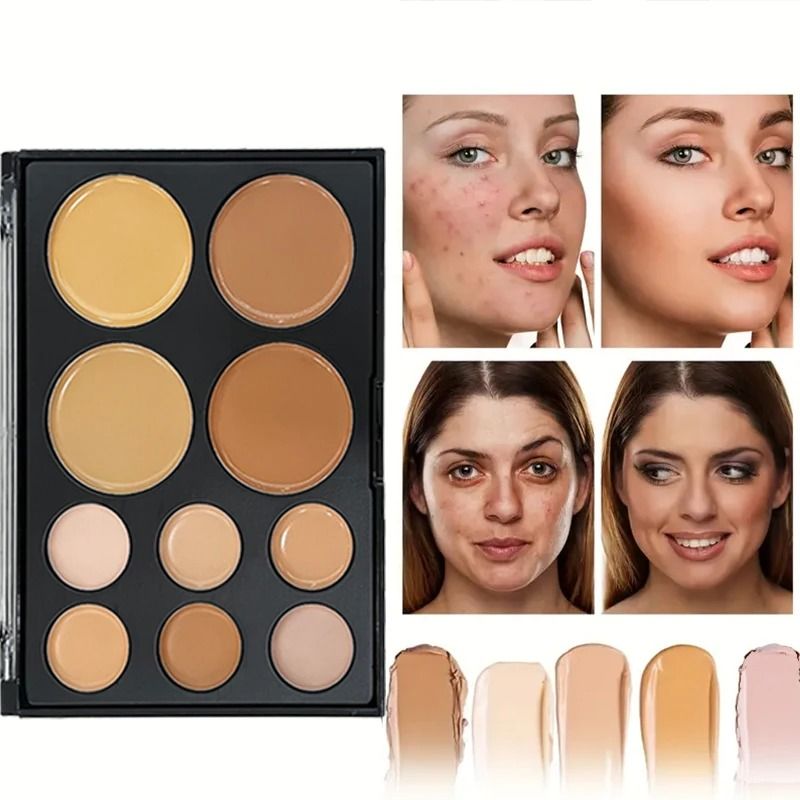 10 Color Concealer Palette Full Coverage Matte Cream 3