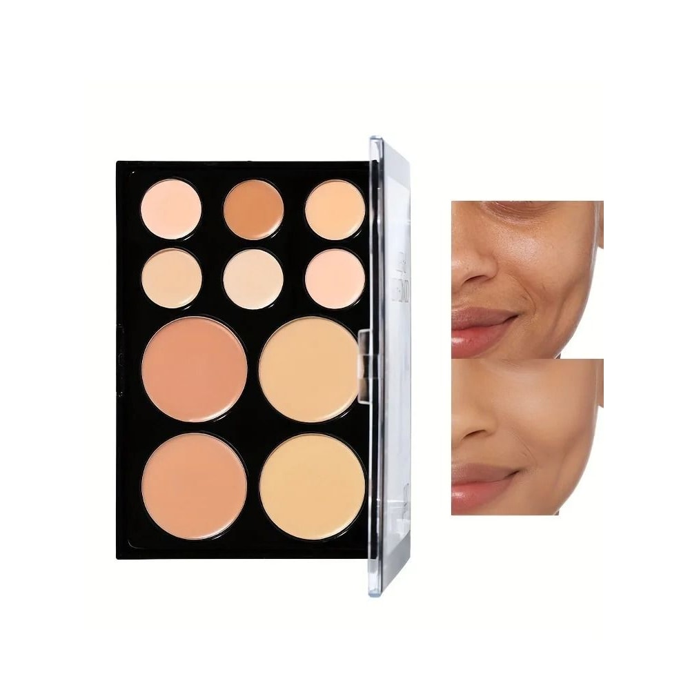 10 Color Concealer Palette Full Coverage Matte Cream 7