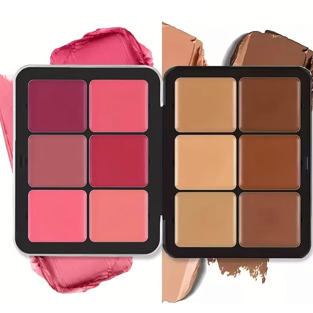 12 Color Concealer And Blush Cream Palette Matte Highlight And Contour 8