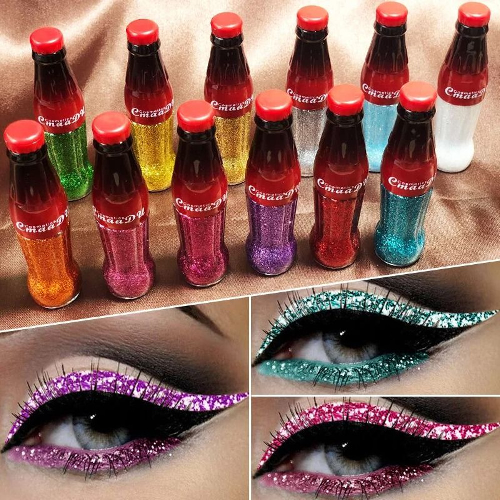 Waterproof Glitter Eyeliner Long Lasting Shimmer Eye Makeup 6