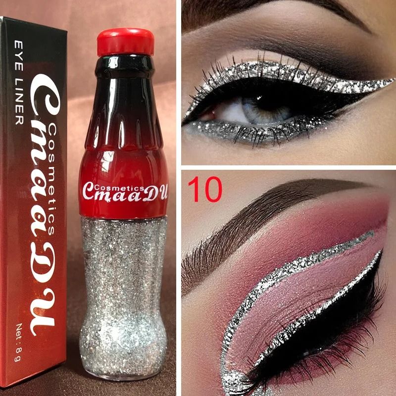 Waterproof Glitter Eyeliner Long Lasting Shimmer Eye Makeup 18