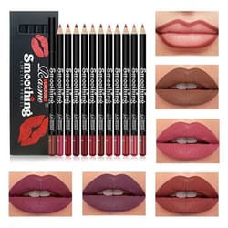 12 color lip liner pen set waterproof long lasting smooth application