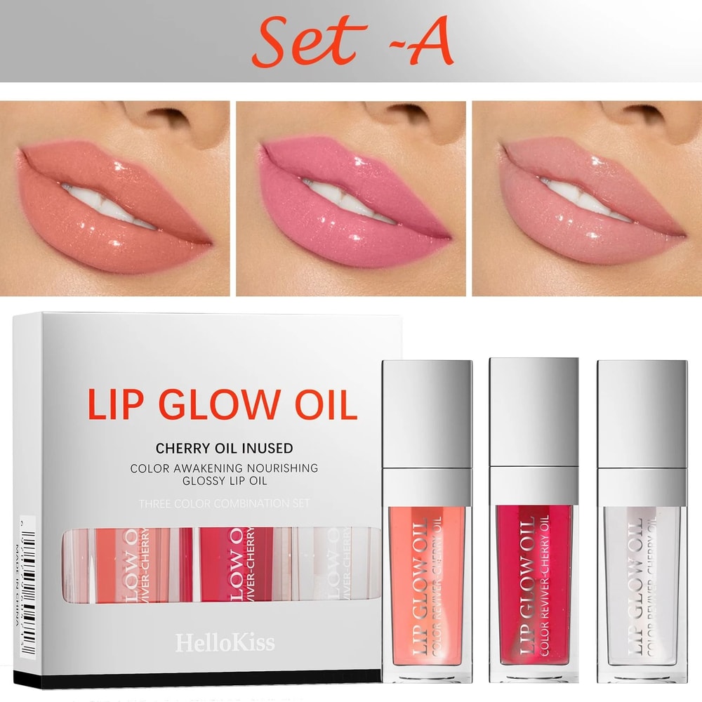 Crystal Jelly Lip Oil Set Moisturizing Plumping Gloss 6