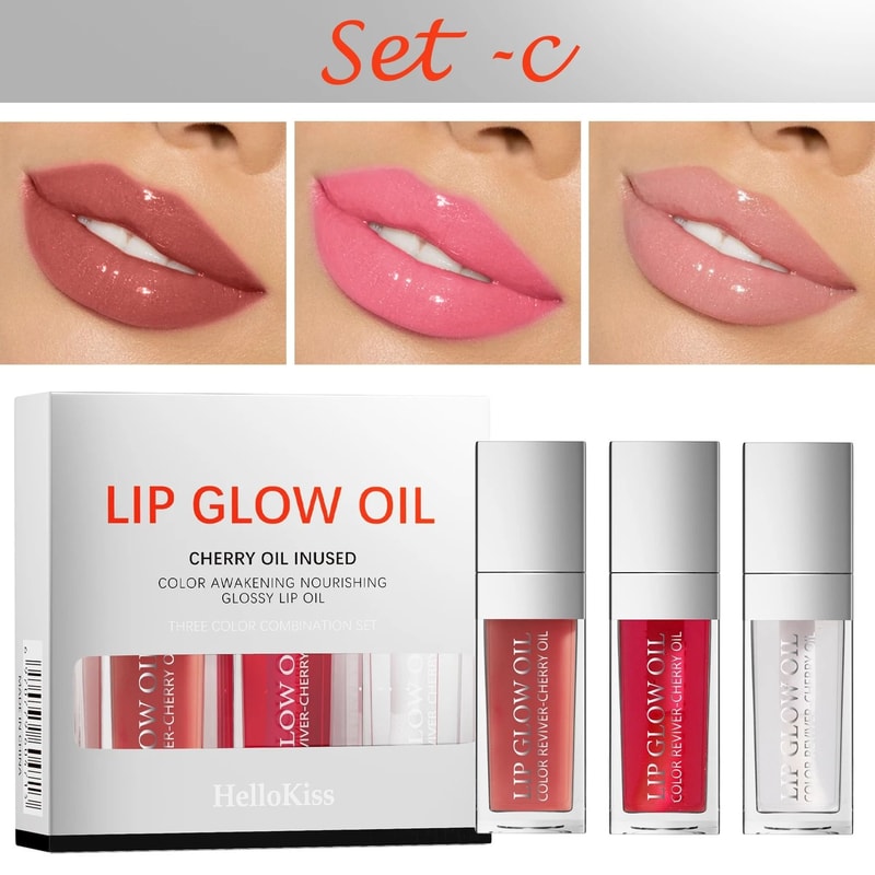 Crystal Jelly Lip Oil Set Moisturizing Plumping Gloss 7