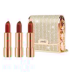 matte lipstick set with silver chain bag waterproof long lasting