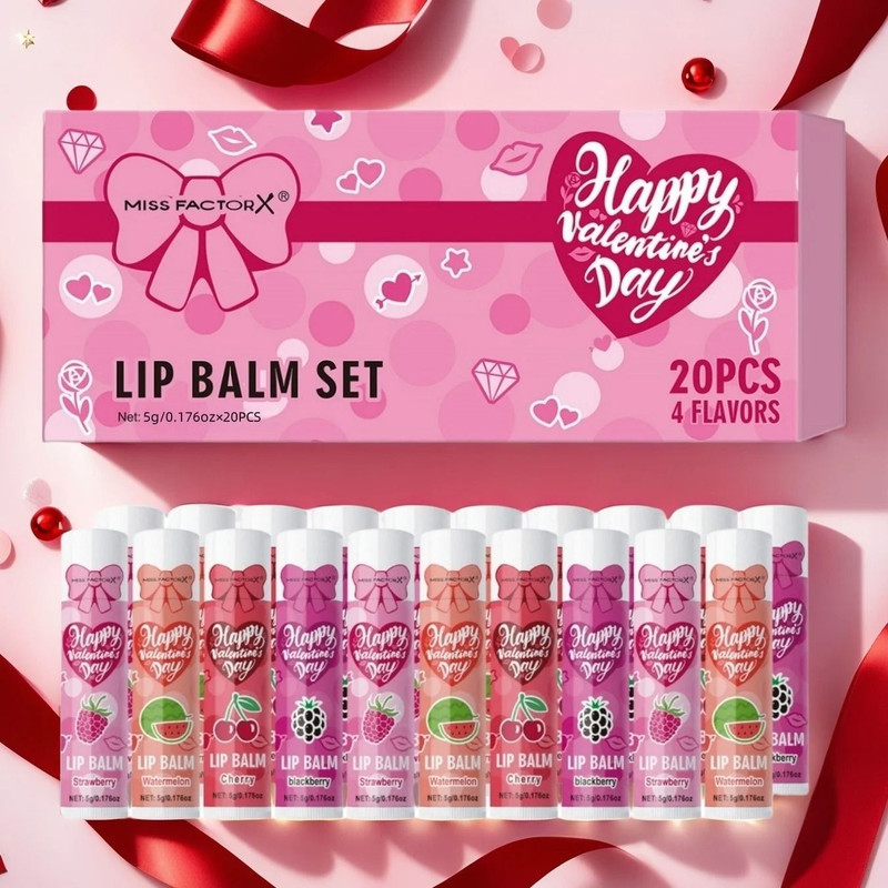 Luxury Lip Balm Gift Set Hydrating Glossy 20 Piece Collection 0