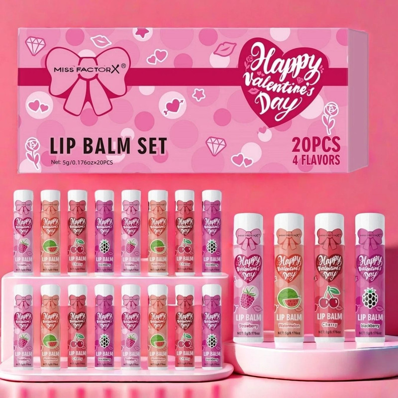Luxury Lip Balm Gift Set Hydrating Glossy 20 Piece Collection 6