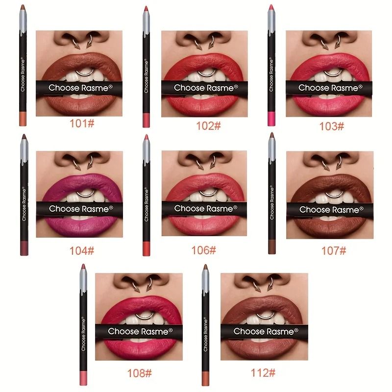 Matte Lipstick And Lip Liner Set 12 Color Long Lasting Velvet Finish 3
