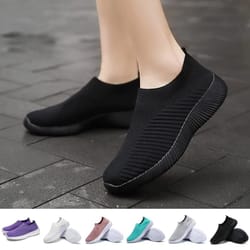 womens slip on vulcanized sneakers comfortable casual walking flats