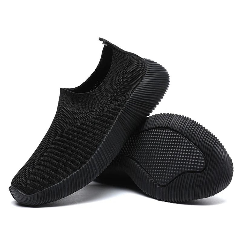 Womens Slip On Vulcanized Sneakers Comfortable Casual Walking Flats 4