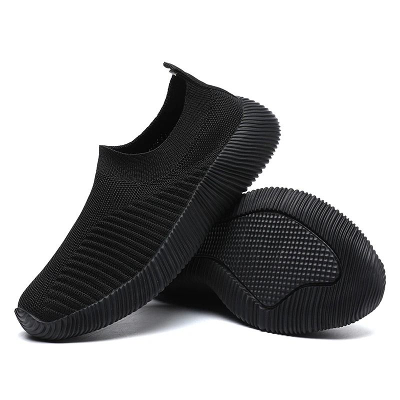 Womens Slip On Vulcanized Sneakers Comfortable Casual Walking Flats 4