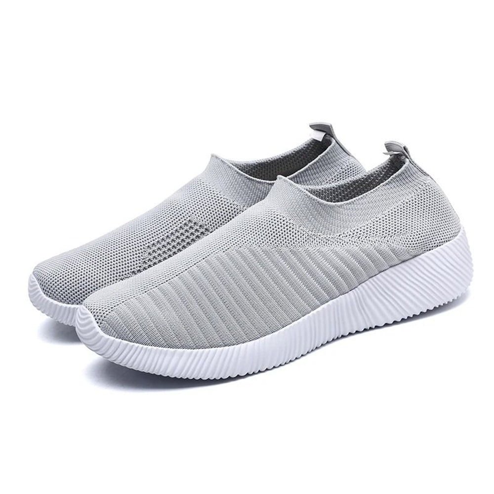 Womens Slip On Vulcanized Sneakers Comfortable Casual Walking Flats 5