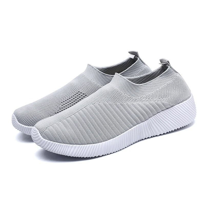 Womens Slip On Vulcanized Sneakers Comfortable Casual Walking Flats 5