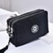Three Layer Long Zipper Wristlet Bag Washable Fabric Purse For Women 2