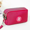 Three Layer Long Zipper Wristlet Bag Washable Fabric Purse For Women 5