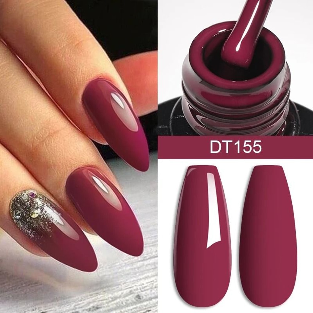 7ml Red Gel Nail Polish Crystal Shine SemiPermanent UVLED SoakOff 13