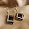 Black Zircon Square Stud Earrings Shiny Geometric Statement Jewelry For Women 14