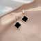 Black Zircon Square Stud Earrings Shiny Geometric Statement Jewelry For Women 17