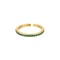 Mini Zircon Green Adjustable Ring For Women 9