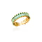 Mini Zircon Green Adjustable Ring For Women 12