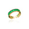 Mini Zircon Green Adjustable Ring For Women 14
