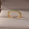 Mini Zircon Green Adjustable Ring For Women 4