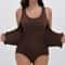 Women Tummy Control Bodysuit Shapewear With Zipper Belt 2
