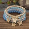Butterfly Beaded Bracelet Set For Women Bohemian Style Elastic Bangles 8