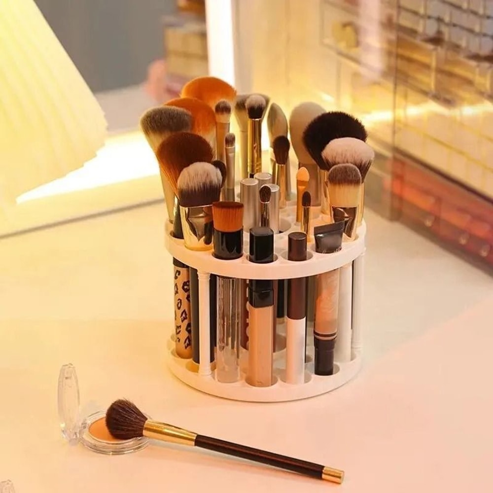 Makeup Brush Storage Rack Desktop Cosmetics Organizer Box 1