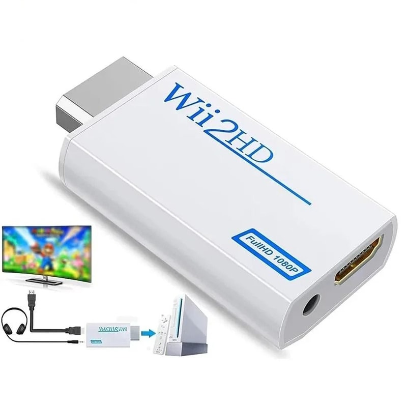 Wii To HDMI Adapter Converter With 1080P Output And 35mm Audio 1