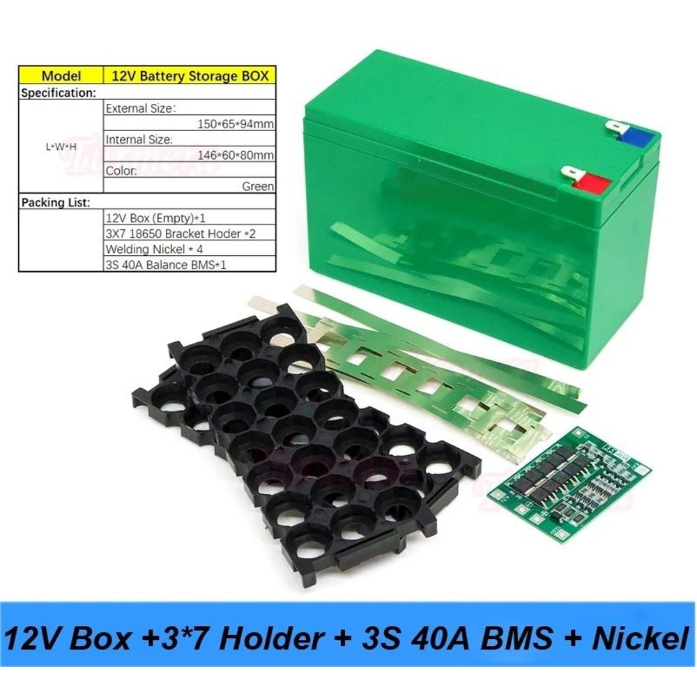 Battery Storage Box 12V 7Ah To 20Ah With 3S BMS For Lead Acid Replacement 7