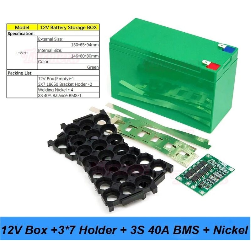 Battery Storage Box 12V 7Ah To 20Ah With 3S BMS For Lead Acid Replacement 7