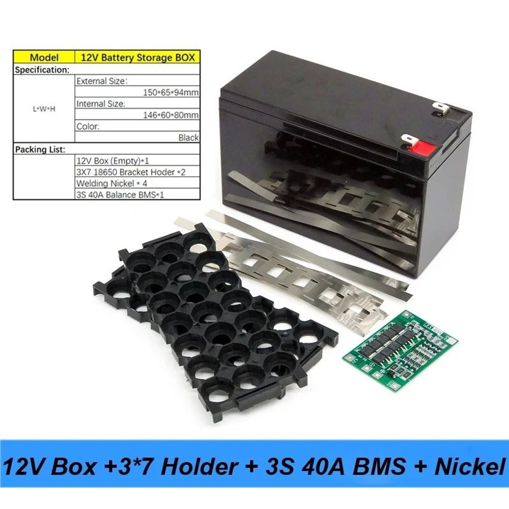 Battery Storage Box 12V 7Ah To 20Ah With 3S BMS For Lead Acid Replacement 5