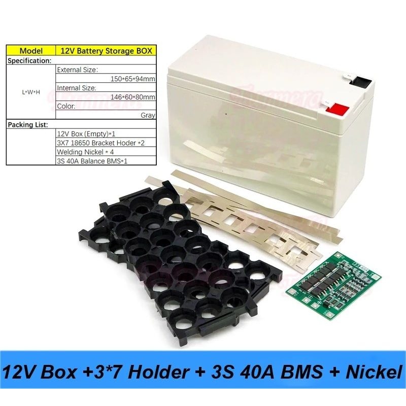 Battery Storage Box 12V 7Ah To 20Ah With 3S BMS For Lead Acid Replacement 6