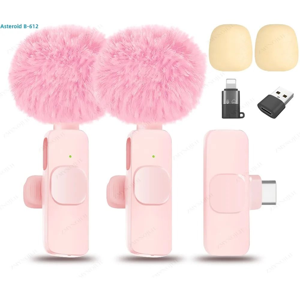 Wireless Lavalier Microphone Portable Mini Audio Recording Mic For Phone And Camera 0