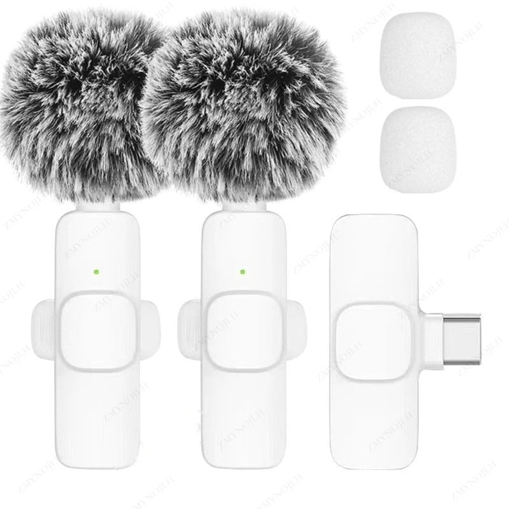 Wireless Lavalier Microphone Portable Mini Audio Recording Mic For Phone And Camera 11