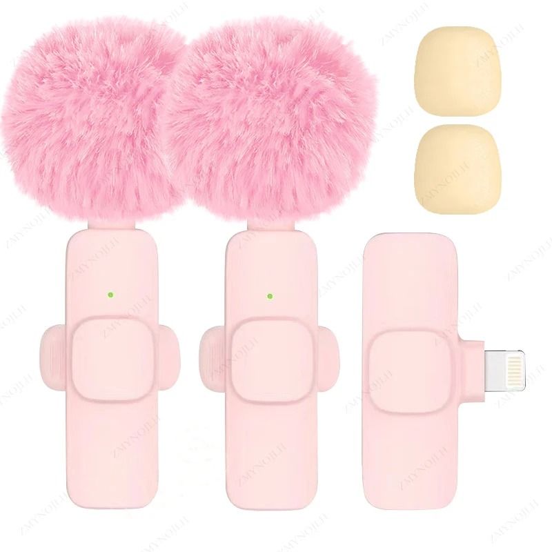 Wireless Lavalier Microphone Portable Mini Audio Recording Mic For Phone And Camera 15