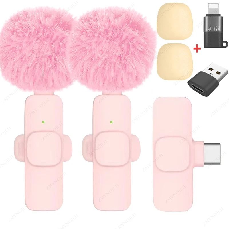 Wireless Lavalier Microphone Portable Mini Audio Recording Mic For Phone And Camera 17