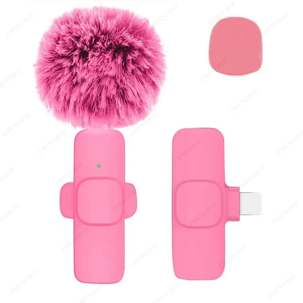 Wireless Lavalier Microphone Portable Mini Audio Recording Mic For Phone And Camera 20