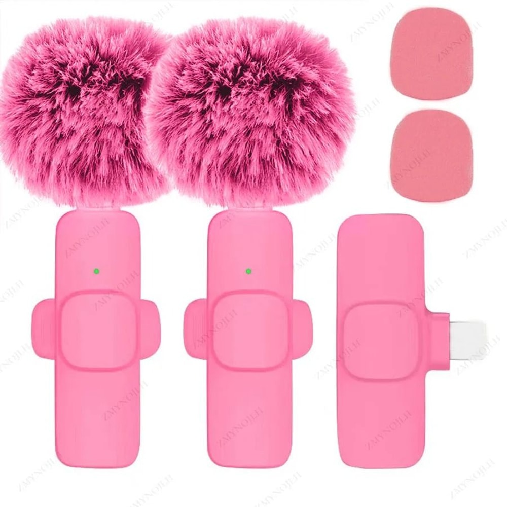 Wireless Lavalier Microphone Portable Mini Audio Recording Mic For Phone And Camera 22